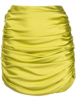 Юбка мини со сборками Michelle Mason. Цвет: зеленый