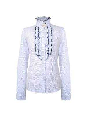 Блузка для девочки с длинным рукавом 7 одежек. Цвет: белый