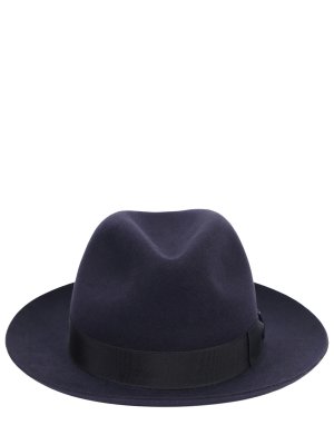 Шляпа шерстяная BORSALINO. Цвет: синий