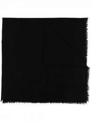 Кашемировый шарф с бахромой Rick Owens. Цвет: черный