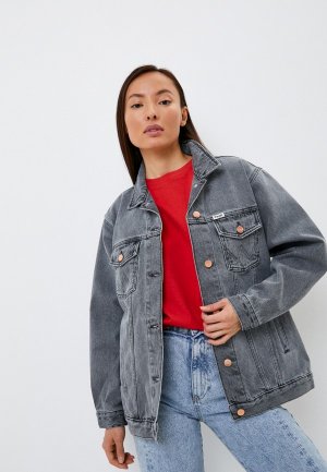 Куртка джинсовая Wrangler. Цвет: серый