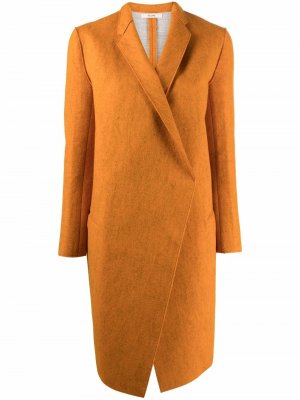 Пальто 2000-х годов со смещенной застежкой Céline Pre-Owned. Цвет: оранжевый