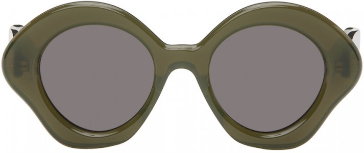 Зеленые солнцезащитные очки с бантом Loewe