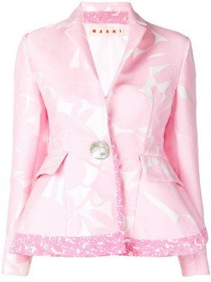 Пиджак с принтом Marni. Цвет: розовый