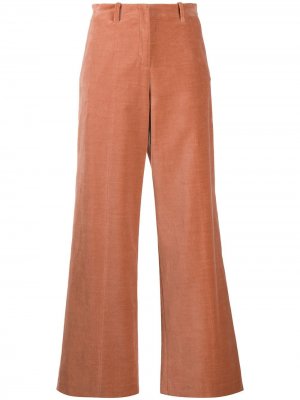 Расклешенные бархатные брюки Alysi. Цвет: розовый