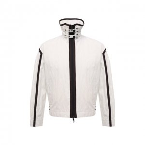 Куртка из вискозы и хлопка Giorgio Armani. Цвет: белый