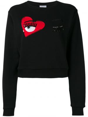 Wink patch sweatshirt Chiara Ferragni. Цвет: чёрный
