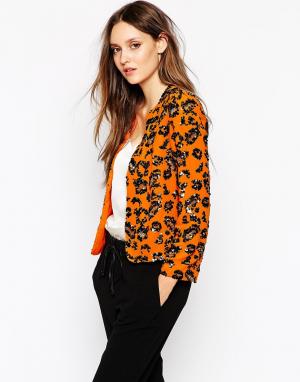 Пиджак с леопардовым принтом и пайетками French Connection. Цвет: none