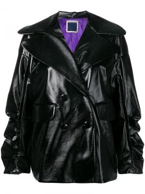 Двубортная куртка Marco Rambaldi. Цвет: черный
