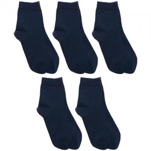 Комплект из 5 пар детских носков (Орудьевский трикотаж) темно-синие, размер 16 RuSocks. Цвет: синий