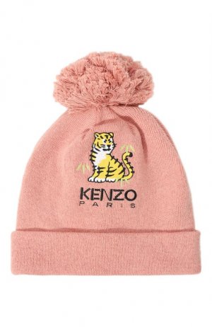 Шапка из хлопка и кашемира Kenzo. Цвет: розовый