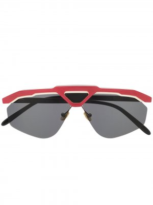 Солнцезащитные очки-авиаторы Ralph Vaessen. Цвет: красный