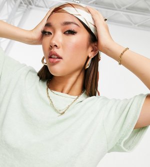 Oversized-футболка из махровой ткани мятного цвета от комплекта Exclusive-Зеленый цвет New Girl Order