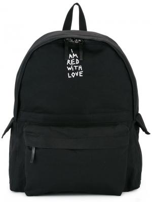 Рюкзак с вышивкой Ann Demeulemeester. Цвет: чёрный