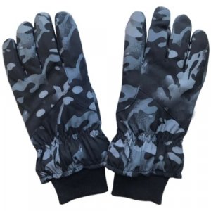 Перчатки , размер L, синий, черный Kamukamu. Цвет: синий/черный