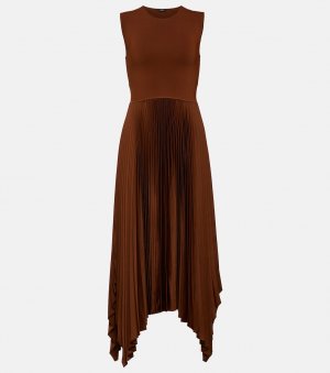 Плиссированное платье миди Dera JOSEPH, коричневый Joseph