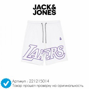 Карго  Lakers Logo, размер L, черный, белый Jack & Jones. Цвет: белый/фиолетовый/черный/синий