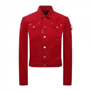 Джинсовая куртка Dsquared2. Цвет: красный
