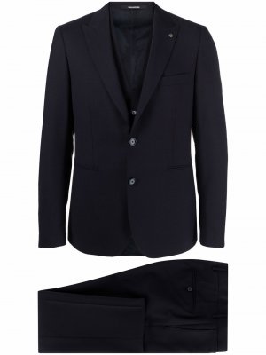 Slim-cut three-piece suit Tagliatore. Цвет: синий
