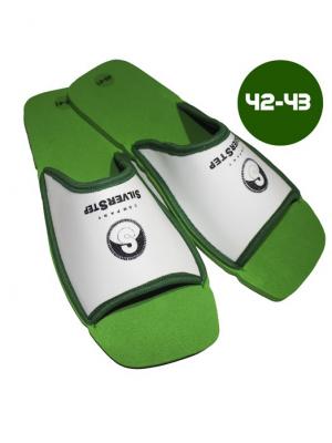 И1153 Тапочки для снятия усталости и тяжести в ногах, р-р 42-43 SilverStep. Цвет: зеленый