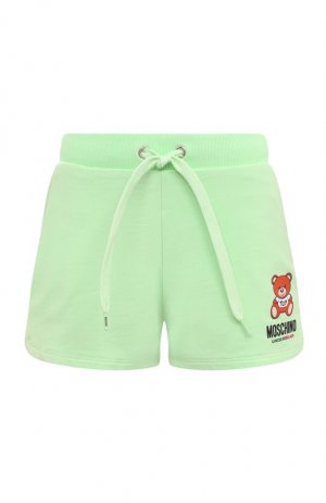 Хлопковые шорты Moschino. Цвет: зелёный
