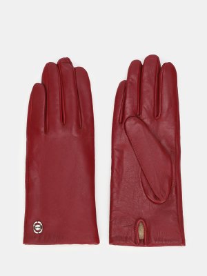 Кожаные перчатки ORSA. Цвет: бордовый