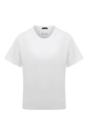 Хлопковая футболка ATM Anthony Thomas Melillo. Цвет: белый