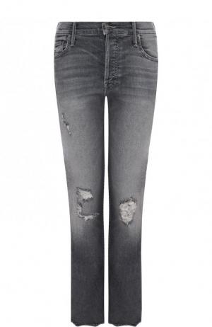 Укороченные расклешенные джинсы с потертостями Mother Of Pearl. Цвет: серый