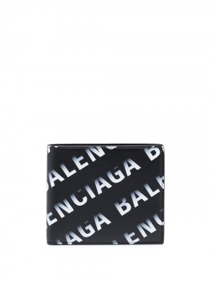 Бумажник с логотипом Balenciaga. Цвет: черный