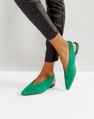 Замшевые туфли Gestuz. Цвет: зеленый