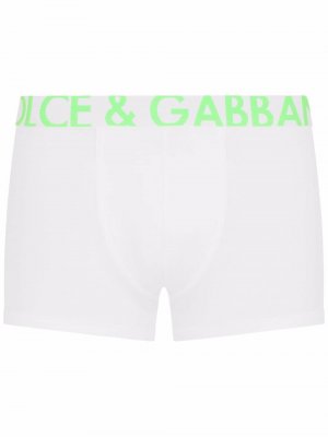 Боксеры с логотипом Dolce & Gabbana. Цвет: белый