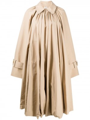 Пальто оверсайз со складками Nina Ricci. Цвет: нейтральные цвета