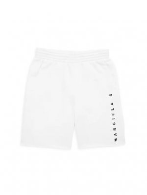 Спортивные шорты с логотипом Little Kid's & Mm6 Maison Margiela, белый Margiela