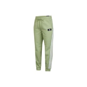 Solid Color Drawstring Sweatpants With Side Stripe Women Bottoms Green HC1633 Adidas
