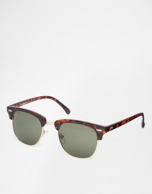 Солнцезащитные очки в стиле ретро Selected Homme. Цвет: коричневый