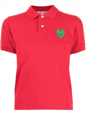 Рубашка поло с вышитым логотипом Comme Des Garçons Play. Цвет: красный