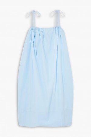 Платье миди из хлопка и поплина со сборками , светло-синий King & Tuckfield