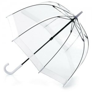 Зонт-трость , белый, бесцветный FULTON. Цвет: белый/бесцветный