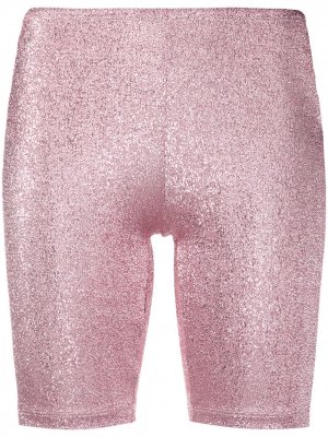Облегающие шорты с блестками Paco Rabanne. Цвет: розовый