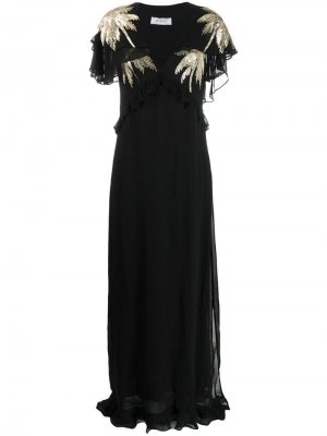 Декорированное платье Ailanto. Цвет: черный