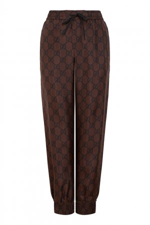Коричневые брюки Gucci. Цвет: коричневый