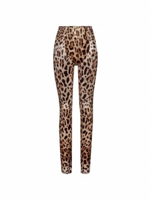 Зауженные брюки с леопардовым принтом Dolce&Gabbana (D&G)