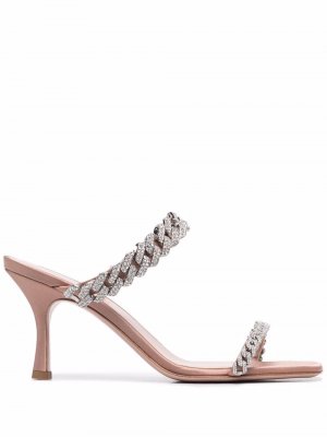 Lily crystal-embellished sandals Gedebe. Цвет: розовый