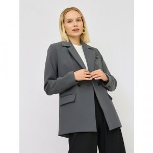 Пиджак , размер 44, серый Olya Stoforandova. Цвет: серый