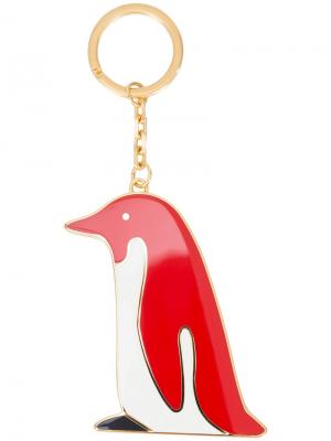 Брелок в форме пингвина Thom Browne. Цвет: красный