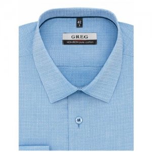 Рубашка , размер 174-184/40, голубой GREG. Цвет: голубой