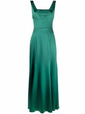Расклешенное вечернее платье Dolce & Gabbana. Цвет: зеленый