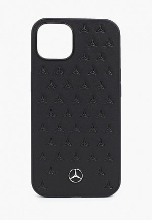 Чехол для iPhone Mercedes-Benz 13 Pro, PC/TPU Silver Stars Hard Black. Цвет: черный