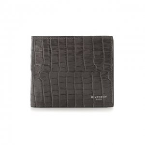 Кожаное портмоне Givenchy. Цвет: серый
