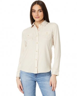 Рубашка Legend Sweater Shirt, цвет Tannin Stripe Faherty